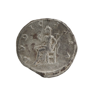 denarius, Elagabalus (204–222; Roman emperor 218–222). Obv.: IVLIAMAESAAVG — Draped bust of Julia