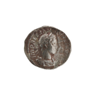 denarius of Alexander Severus (Roman emperor 222–235), obverse: bust of Alexander Severus; reverse: