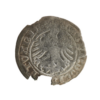 Lithuanian half-grosz, Sigismund I the Old (King of Poland; 1506–1548). Silver coin (half-grosz),