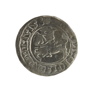 Lithuanian half-grosz, Sigismund I the Old (king of Poland; 1506–1548). R8 (rarity). Polish coin