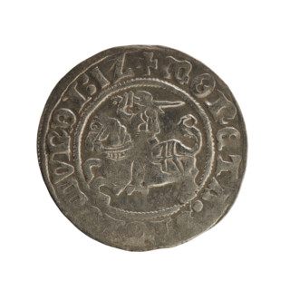 Lithuanian half-grosz, Sigismund I the Old (King of Poland; 1506–1548), Jagiellon dynasty. Obverse: