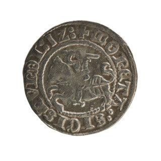 Lithuanian half-grosz, Sigismund I the Old (King of Poland; 1506–1548), Jagiellon dynasty. Obverse: