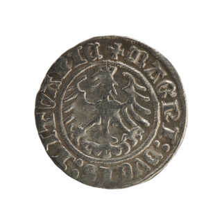 Lithuanian half-grosz, Sigismund I the Old (King of Poland; 1506–1548), Jagiellon dynasty. Obverse: