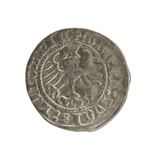 Lithuanian half-grosz, Sigismund I the Old (King of Poland; 1506–1548), Jagiellon dynasty. Obverse: