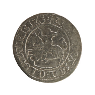 Lithuanian half-grosz, Sigismund I the Old (King of Poland; 1506–1548), Jagiellon dynasty. Obverse: