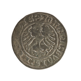 Lithuanian half-grosz, Sigismund I the Old (King of Poland; 1506–1548), Jagiellon dynasty. Obverse: