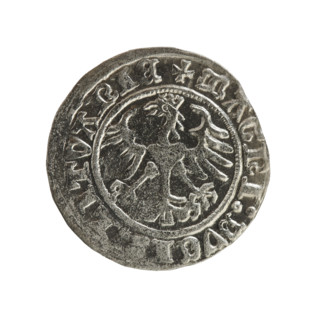 Lithuanian half-grosz, Sigismund I the Old (king of Poland; 1506–1548), Jagiellon dynasty; obverse: