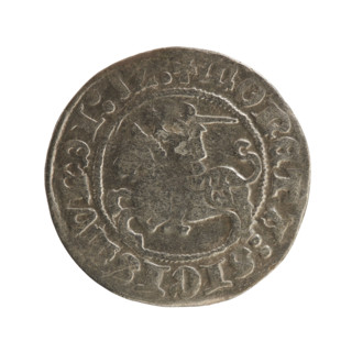 Half-grosz (coin), Sigismund I the Old (king of Poland, 1506–1548), Jagiellon dynasty; dated 1512.