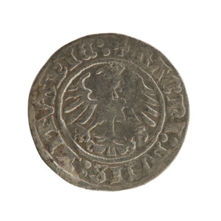 Lithuanian half-grosz, Sigismund I the Old (king of Poland, 1506–1548); Jagiellon dynasty. Obverse: