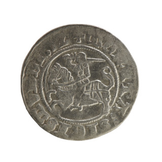 Lithuanian half-grosz, Sigismund I the Old (King of Poland; 1506–1548), Jagiellon dynasty. Obverse: