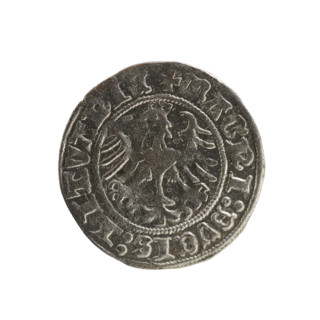 Lithuanian half-grosz, Sigismund I the Old (King of Poland; 1506–1548), Jagiellon dynasty. Obverse: