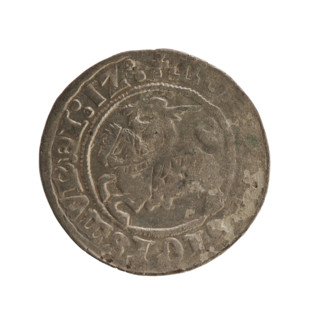 Lithuanian half-grosz, Sigismund I the Old (King of Poland; 1506–1548), Jagiellon dynasty. Obverse: