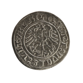 Lithuanian half-grosz, Sigismund I the Old (King of Poland; 1506–1548), Jagiellon dynasty. Obverse: