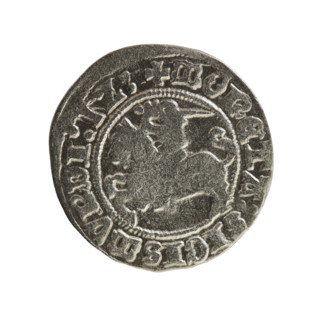 Lithuanian half-grosz, Sigismund I the Old (king of Poland; 1506–1548). R8 (rarity). Jagiellonians