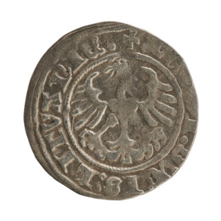 Lithuanian half-grosz, Sigismund I the Old (King of Poland; 1506–1548), Jagiellon dynasty. Obverse: