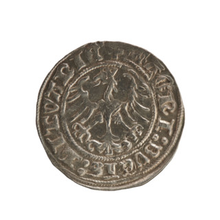 Lithuanian half-grosz, Sigismund I the Old (King of Poland; 1506–1548), Jagiellon dynasty. Obverse: