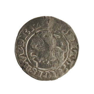 Lithuanian half-grosz, Sigismund I the Old (King of Poland; 1506–1548), Jagiellon dynasty. Obverse: