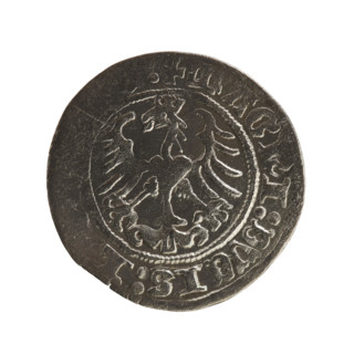 Lithuanian half-grosz, Sigismund I the Old (king of Poland; 1506–1548). R8 (rarity). Jagiellonians