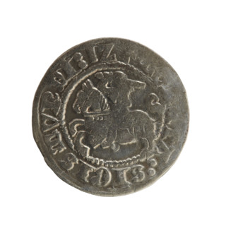 Lithuanian half-grosz, Sigismund I the Old (King of Poland; 1506–1548), Jagiellon dynasty. Obverse: