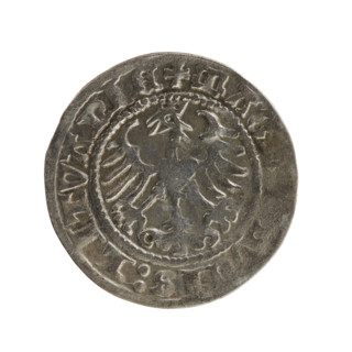 Lithuanian half-grosz, Sigismund I the Old (King of Poland; 1506–1548), Jagiellon dynasty. Obverse: