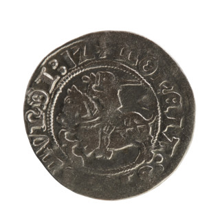 Lithuanian half-grosz, Sigismund I the Old (King of Poland; 1506–1548), Jagiellon dynasty. Obverse: