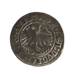 Lithuanian half-grosz, Sigismund I the Old (King of Poland; 1506–1548), Jagiellon dynasty. Obverse:
