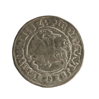 Lithuanian half-grosz, Sigismund I the Old (King of Poland; 1506–1548), Jagiellon dynasty. Obverse: