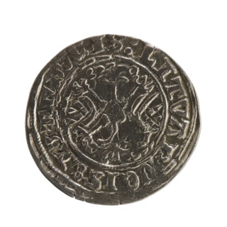 Lithuanian half-grosz, Sigismund I the Old (King of Poland; 1506–1548), Jagiellon dynasty. Obverse: