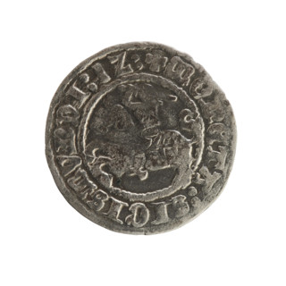 Lithuanian half-grosz, Sigismund I the Old (King of Poland; 1506–1548), Jagiellon dynasty; obverse: