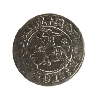 Lithuanian half-grosz, Sigismund I the Old (King of Poland; 1506–1548), Jagiellon dynasty. Obverse: