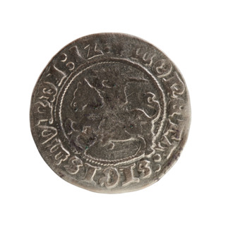 Lithuanian half-grosz, Sigismund I the Old (King of Poland; 1506–1548), Jagiellon dynasty. Obverse: