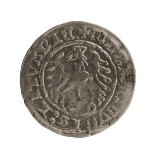Lithuanian half-grosz, Sigismund I the Old (King of Poland; 1506–1548), Jagiellon dynasty. Obverse: