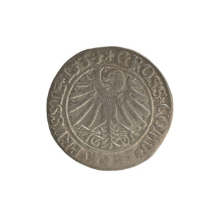 Prussian grosz, Sigismund I the Old (King of Poland; r. 1506–1548). Polish coin (1534), Torun.