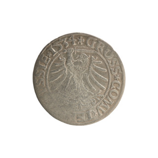 Prussian grosz, Sigismund I the Old (King of Poland; 1506–1548), Polish coin, Jagiellonian dynasty.