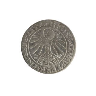 Prussian grosz, Sigismund I the Old (King of Poland; 1506–1548). Polish coin (Jagiellonian dynasty)
