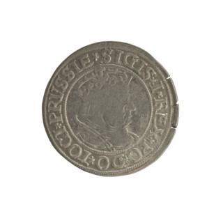 Prussian grosz, Sigismund I the Old (King of Poland; 1506–1548). Silver coin (grosz), 1534, Torun,