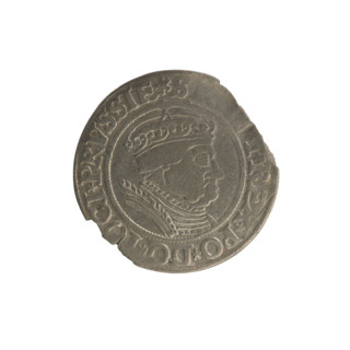 Prussian grosz, Sigismund I the Old (King of Poland; 1506–1548). Polish coin (1534), Jagiellonian