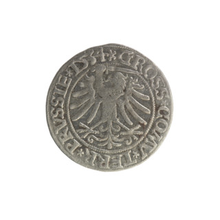 Prussian grosz, Sigismund I the Old (King of Poland; 1506–1548). Coin (grosz), 1534, Torun, Poland.