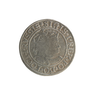 Prussian grosz, Sigismund I the Old (King of Poland; 1506–1548); Polish coin, Jagiellonian dynasty.