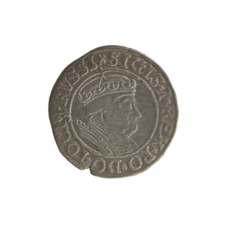 Prussian grosz, Sigismund I the Old (King of Poland; 1506–1548). Polish coin (Jagiellonian dynasty)