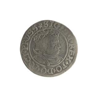 Prussian grosz, Sigismund I the Old (King of Poland; 1506–1548). Silver coin (grosz), 1534, Torun,