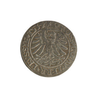 Prussian grosz, Sigismund I the Old (King of Poland; 1506–1548). Polish coin (Jagiellon dynasty).