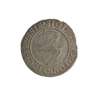 Prussian grosz, Sigismund I the Old (King of Poland; 1506–1548). Polish coin (Jagiellonian dynasty)