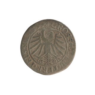 Prussian grosz, Sigismund I the Old (King of Poland; 1506–1548); Polish coin, Jagiellon dynasty;