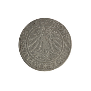 Prussian grosz, Sigismund I the Old (King of Poland; 1506–1548). Copper coin (grosz), 1534, Torun,
