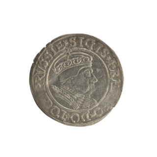 Prussian grosz, Sigismund I the Old (King of Poland; 1506–1548). Silver coin (grosz), 1534, Torun,