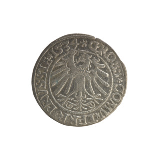 Prussian grosz, Sigismund I the Old (King of Poland; 1506–1548). Silver coin (grosz), 1534, Torun,