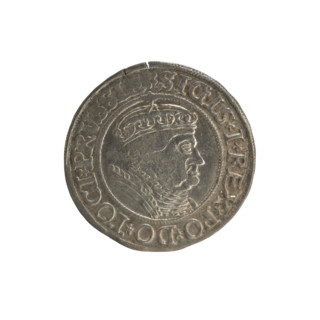 Prussian grosz, Sigismund I the Old (King of Poland; 1506–1548). Polish coin (Jagiellonian dynasty)