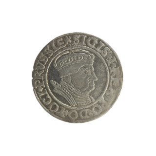 Prussian grosz, Sigismund I the Old (King of Poland; 1506–1548). Polish coin struck 1534, Torun.