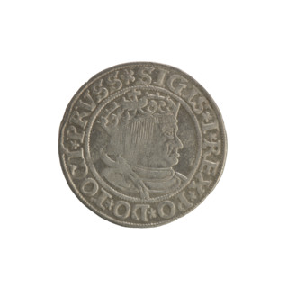 Prussian grosz, Sigismund I the Old (King of Poland; 1506–1548). Silver coin (grosz), 1534, Torun,